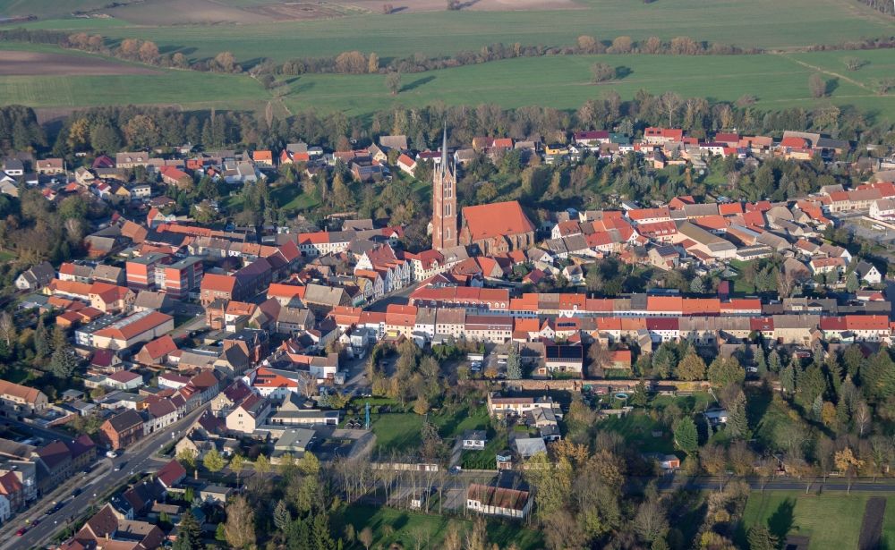 Luftbild Kemberg - Gesamtübersicht und Stadtgebiet mit Außenbezirken und Innenstadtbereich in Kemberg im Bundesland Sachsen-Anhalt, Deutschland