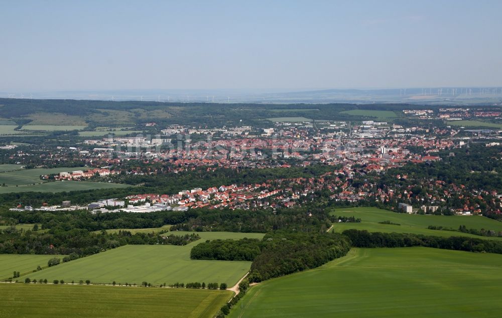 Luftbild Weimar - Gesamtübersicht und Stadtgebiet mit Außenbezirken und Innenstadtbereich in Weimar im Bundesland Thüringen, Deutschland