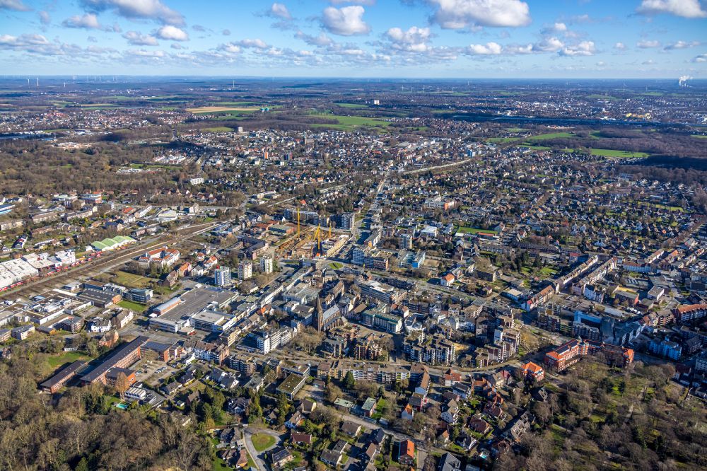 Luftbild Herten - Gesamtübersicht des Stadtgebietes in Herten im Bundesland Nordrhein-Westfalen, Deutschland