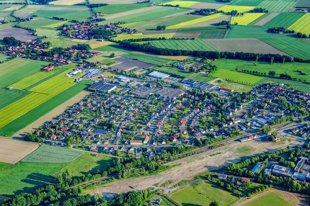 Luftbild Wittingen - Gesamtübersicht des Stadtgebietes in Wittingen im Bundesland Niedersachsen, Deutschland