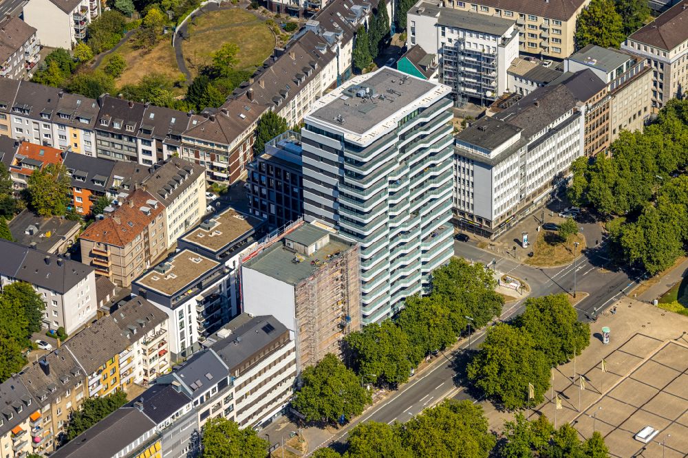 Luftaufnahme Essen - Geschäftshaus HQE Huyssen Quartier Essen in Essen im Ruhrgebiet im Bundesland Nordrhein-Westfalen, Deutschland