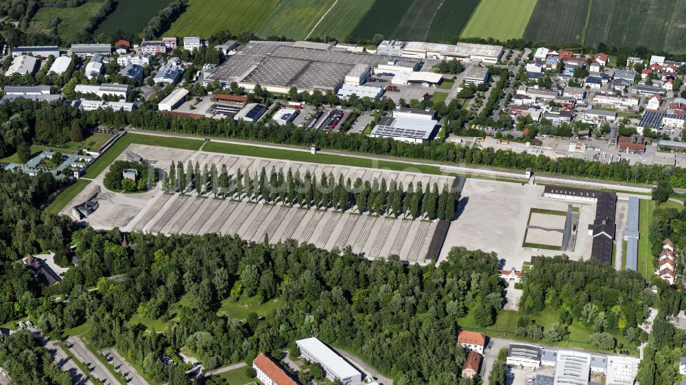Luftbild Dachau - Geschichts- Denkmal KZ- Gedenkstätte Dachau in Dachau im Bundesland Bayern