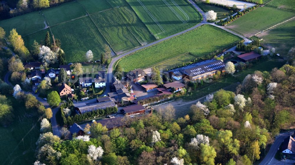 Hennef (Sieg) von oben - Gestüt Stöckerhof in Stöckerhof im Bundesland Nordrhein-Westfalen, Deutschland