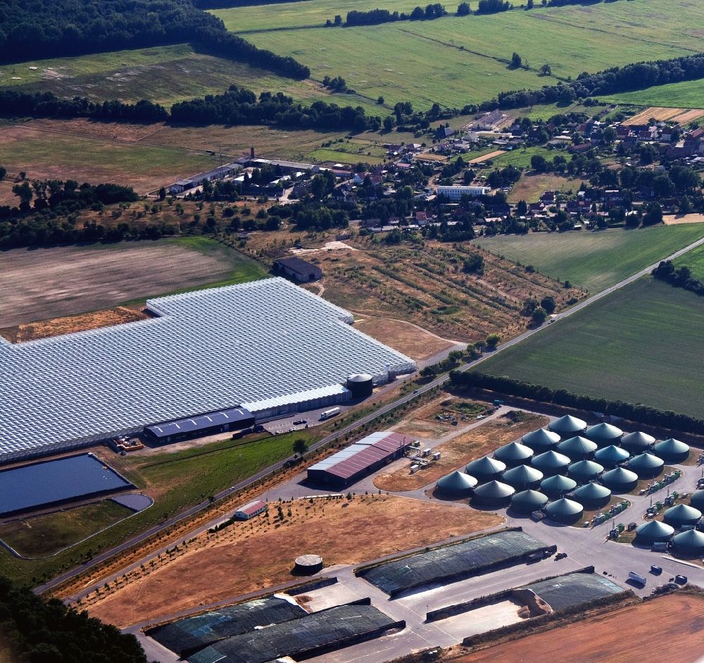 Luftbild Felgentreu - Gewächshaus- und Biogasanlage Felgentreu im Bundesland Brandenburg