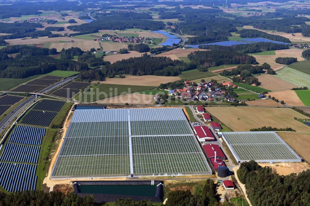 Luftbild Feulersdorf - Gewächshaus- Reihen der Gemüsebau Scherzer & Boss Fruchtgemüse GmbH in Feulersdorf im Bundesland Bayern, Deutschland