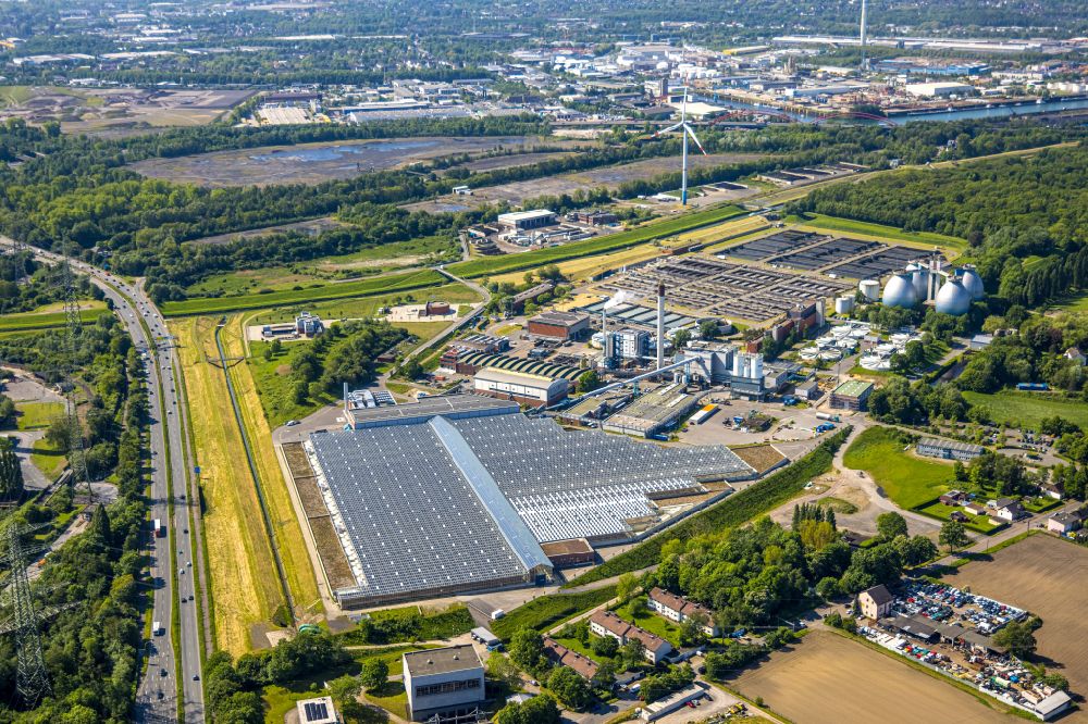 Luftbild Bottrop - Gewächshausreihen zur Gemüsezucht der Fakt AG in Bottrop im Bundesland Nordrhein-Westfalen, Deutschland