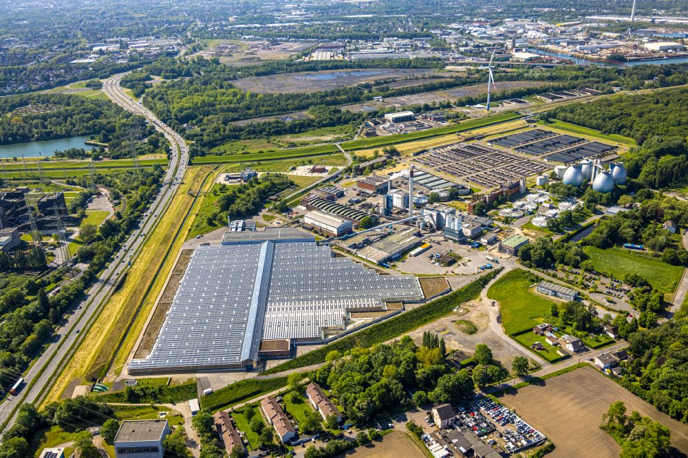Luftaufnahme Bottrop - Gewächshausreihen zur Gemüsezucht der Fakt AG in Bottrop im Bundesland Nordrhein-Westfalen, Deutschland
