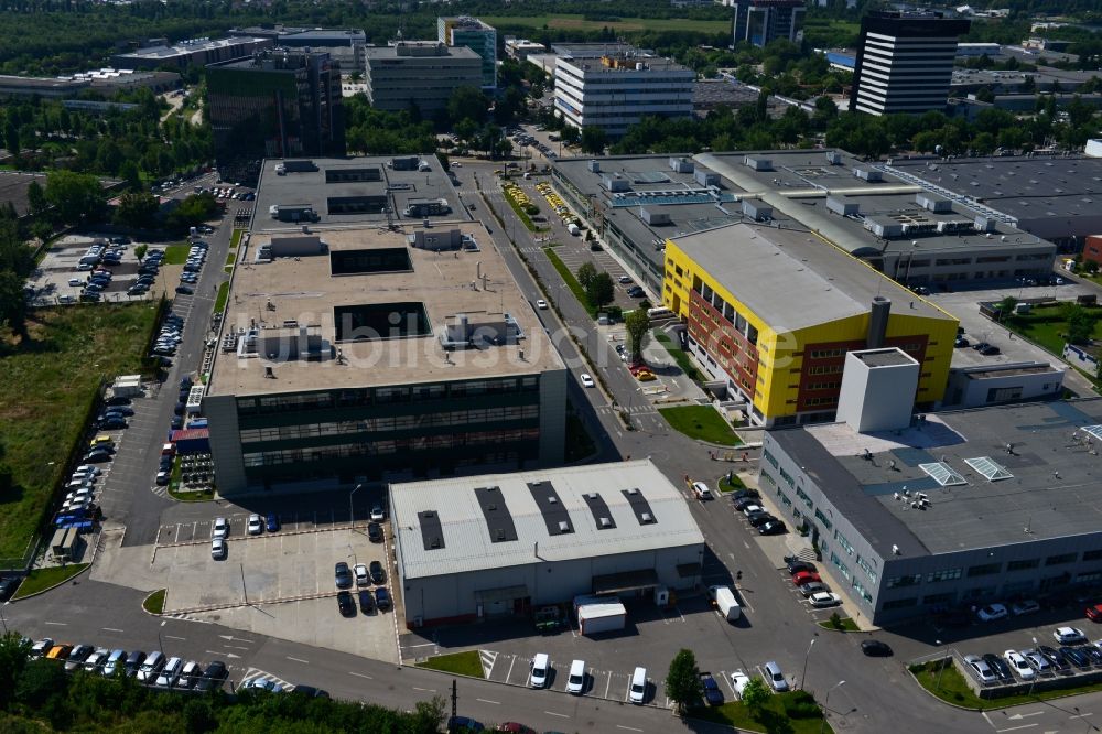 Luftaufnahme Bukarest - Gewerbe- und Industriegebiet Iride Business Park in Bukarest in Rumänien
