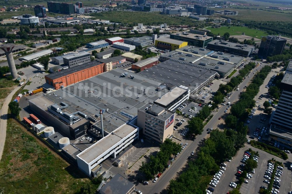Bukarest aus der Vogelperspektive: Gewerbe- und Industriegebiet Iride Business Park in Bukarest in Rumänien