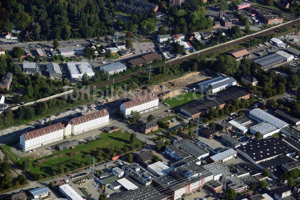 Luftbild Hamburg - Gewerbe- und Industriegebiet im Stadtteil Tonndorf in Hamburg