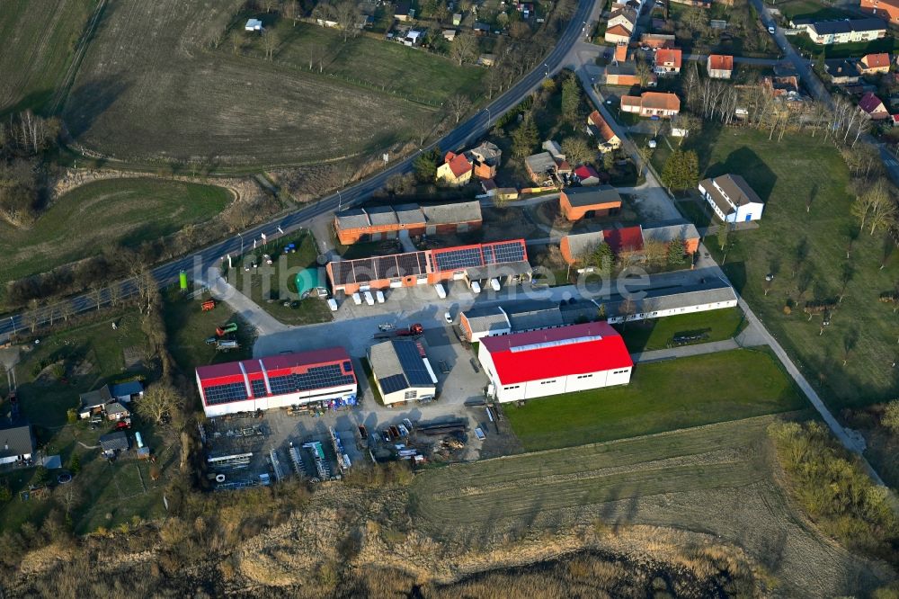 Luftbild Woldegk - Gewerbegebiet der AGRAR-Handelspartner Woldegk GmbH im Bundesland Mecklenburg-Vorpommern, Deutschland