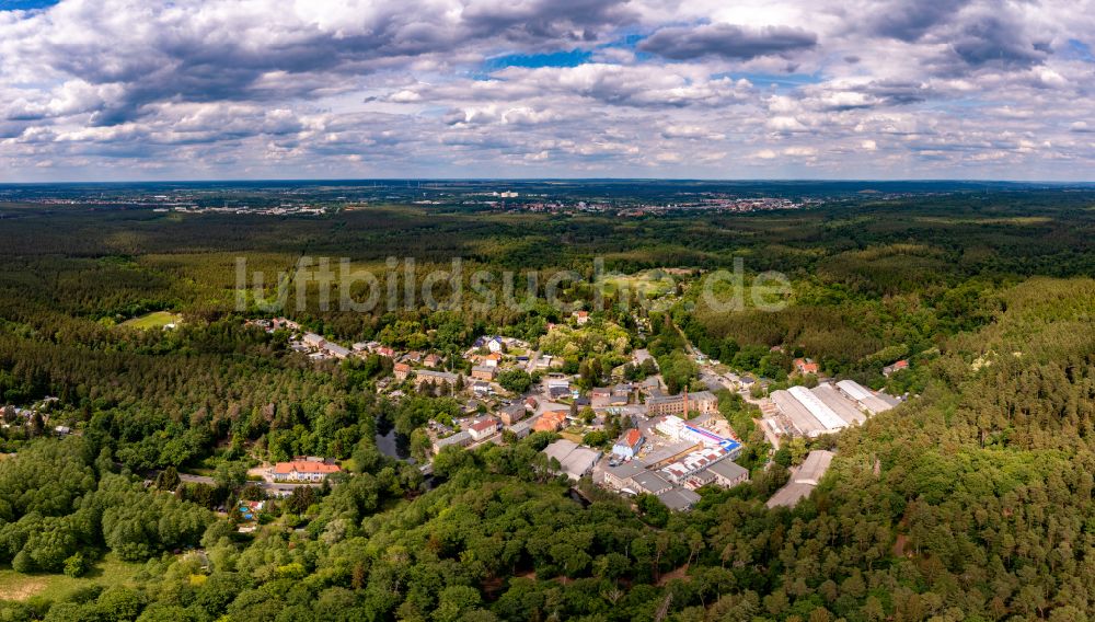 Luftaufnahme Spechthausen - Gewerbegebiet Alte Papierfabrik in Spechthausen im Bundesland Brandenburg, Deutschland