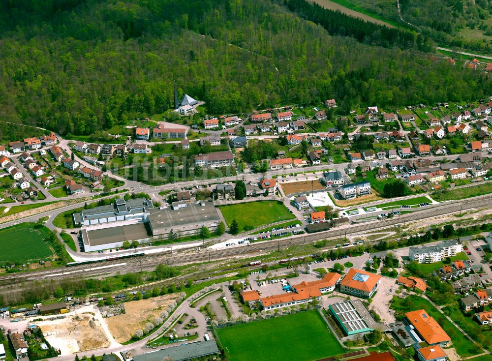 Amstetten von oben - Gewerbegebiet in Amstetten im Bundesland Baden-Württemberg, Deutschland