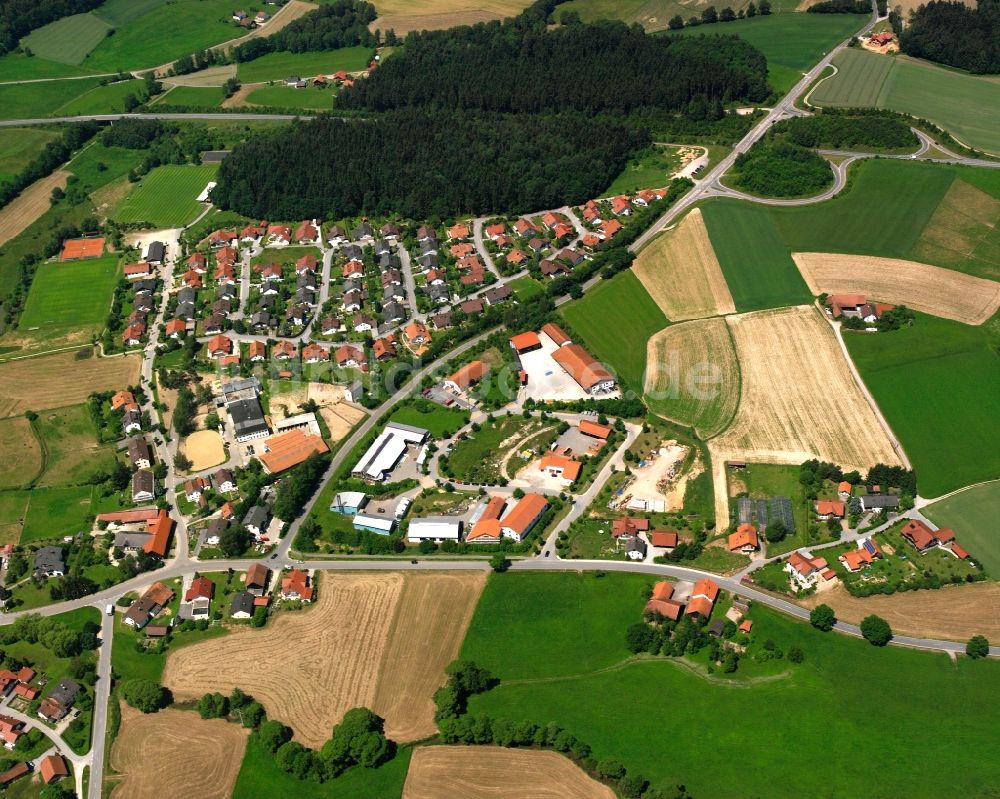 Ascha von oben - Gewerbegebiet in Ascha im Bundesland Bayern, Deutschland