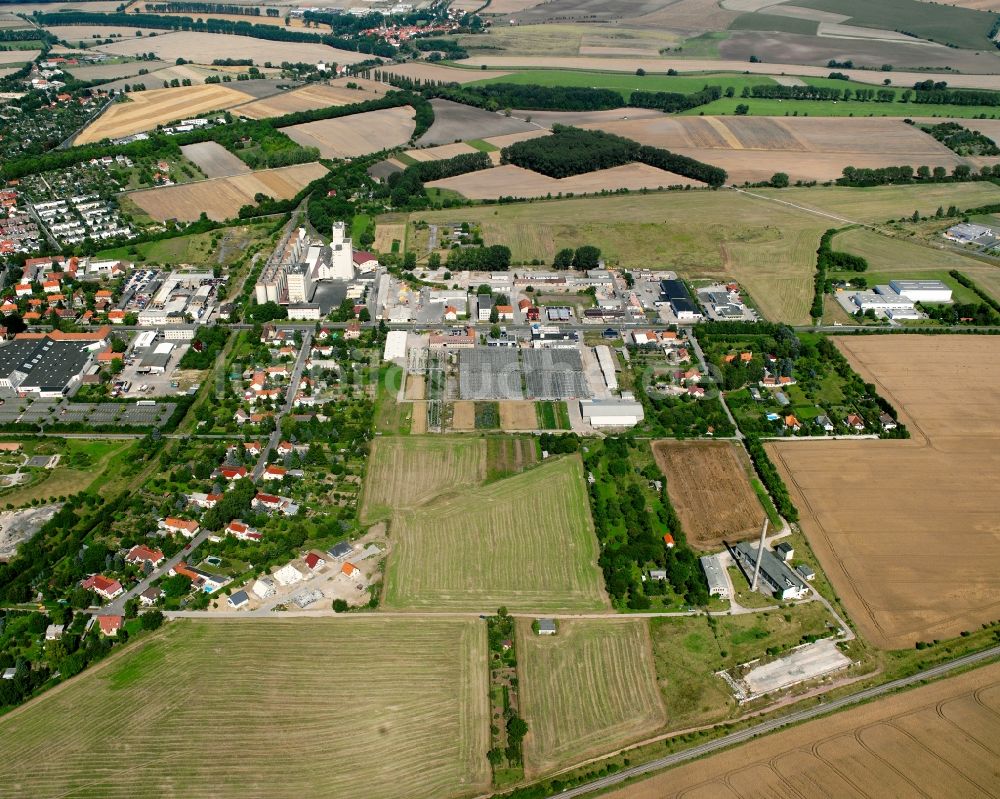 Luftaufnahme Bad Langensalza - Gewerbegebiet in Bad Langensalza im Bundesland Thüringen, Deutschland