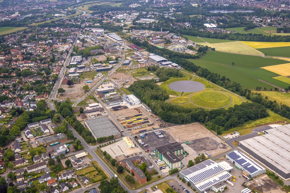 Luftaufnahme Hervest - Gewerbegebiet an der Baumstraße in Hervest im Bundesland Nordrhein-Westfalen, Deutschland