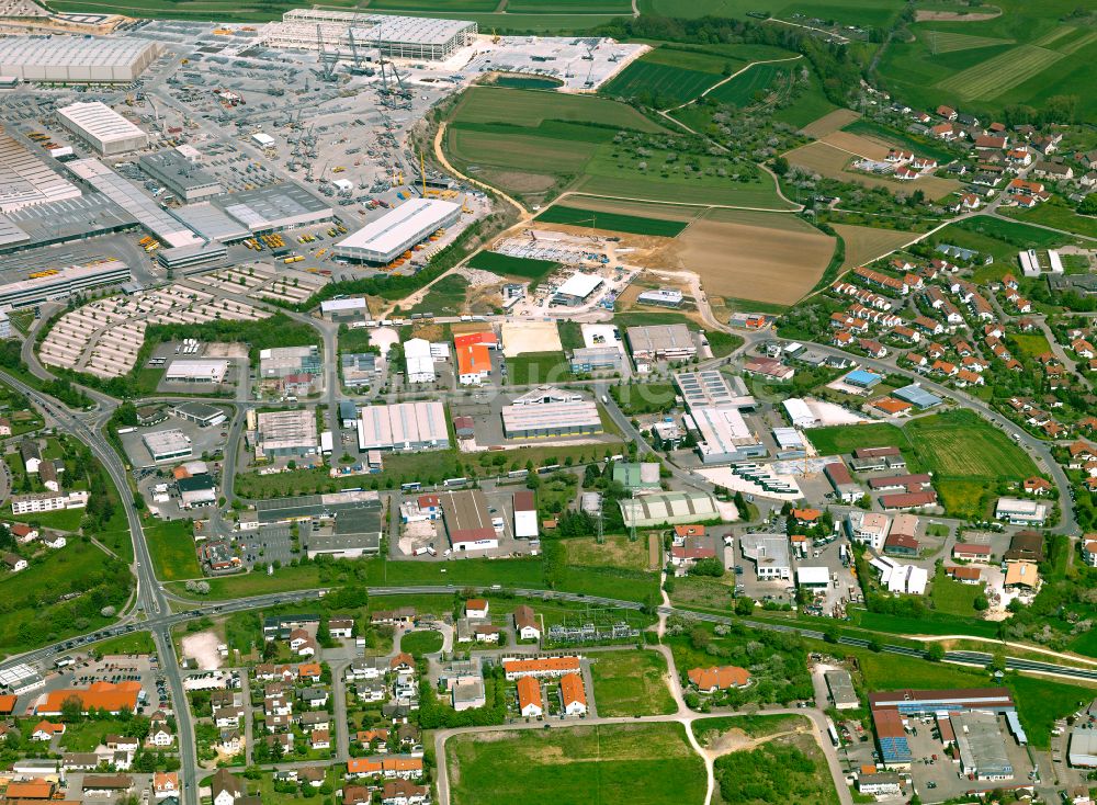 Luftbild Berkach - Gewerbegebiet in Berkach im Bundesland Baden-Württemberg, Deutschland