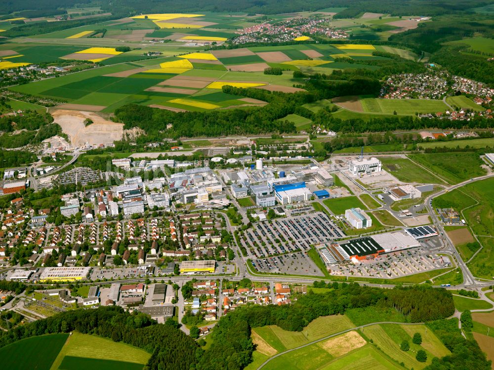 Luftbild Biberach an der Riß - Gewerbegebiet in Biberach an der Riß im Bundesland Baden-Württemberg, Deutschland