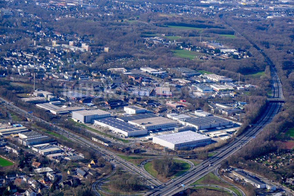 Bochum von oben - Gewerbegebiet in Bochum-Nord in Bochum im Bundesland Nordrhein-Westfalen, Deutschland