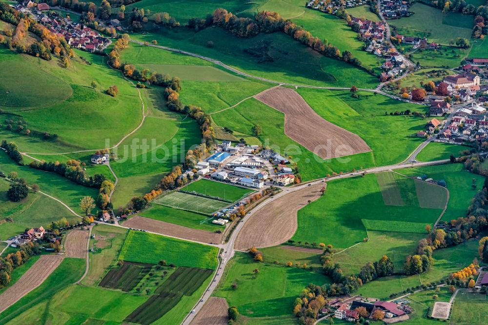 Luftaufnahme Oberried - Gewerbegebiet im Brühl in Oberried im Bundesland Baden-Württemberg, Deutschland