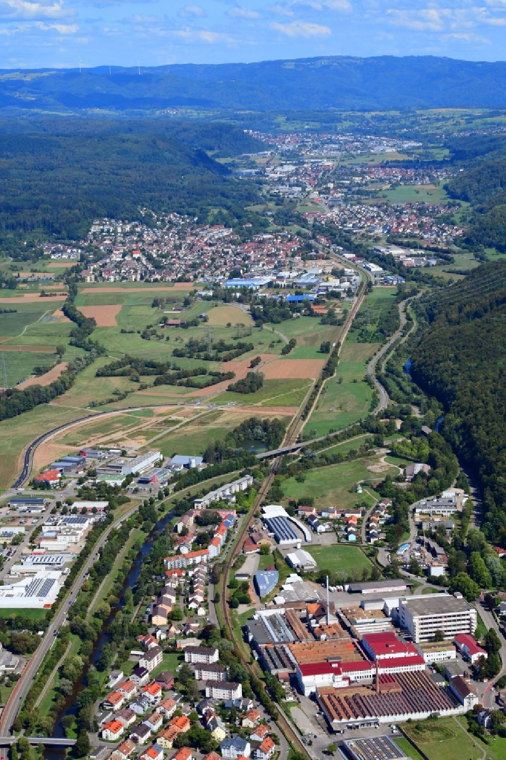 Luftbild Brombach - Gewerbegebiet in Brombach im Bundesland Baden-Württemberg, Deutschland