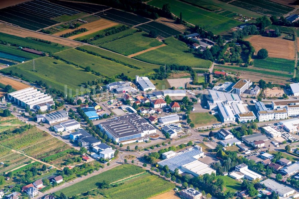 Luftbild Denzlingen - Gewerbegebiet Denzlingen in Denzlingen im Bundesland Baden-Württemberg, Deutschland