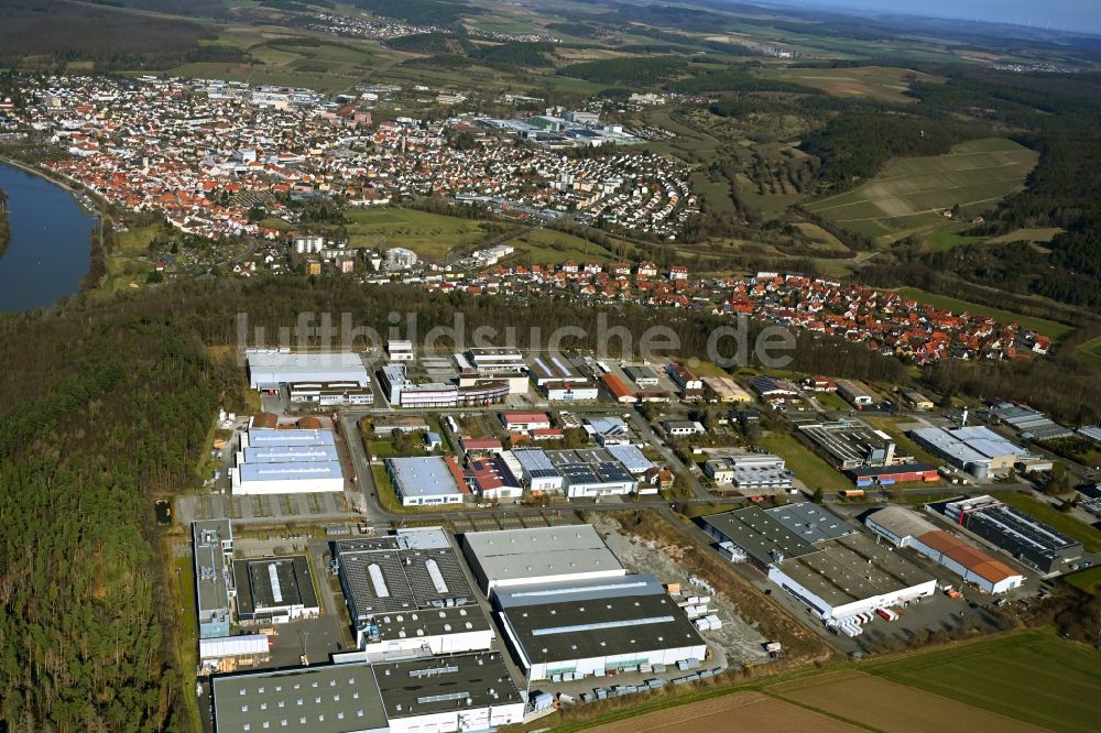 Luftaufnahme Marktheidenfeld - Gewerbegebiet Dillberg in Marktheidenfeld im Bundesland Bayern, Deutschland