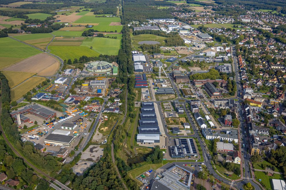 Luftaufnahme Dorsten - Gewerbegebiet in Dorsten im Bundesland Nordrhein-Westfalen, Deutschland