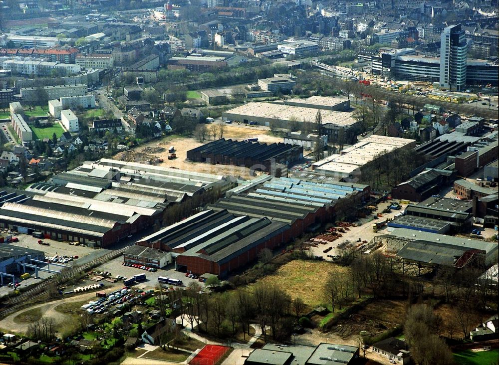 Luftbild Düsseldorf - Gewerbegebiet in Düsseldorf Flingern im Bundesland Nordrhein-Westfalen