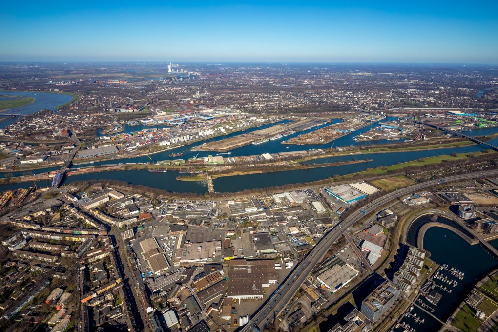 Luftbild Duisburg - Gewerbegebiet in Duisburg im Bundesland Nordrhein-Westfalen, Deutschland