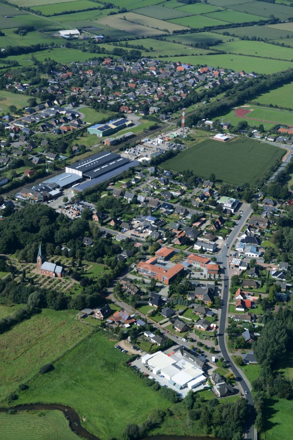 Luftbild Eggebek - Gewerbegebiet in Eggebek im Bundesland Schleswig-Holstein