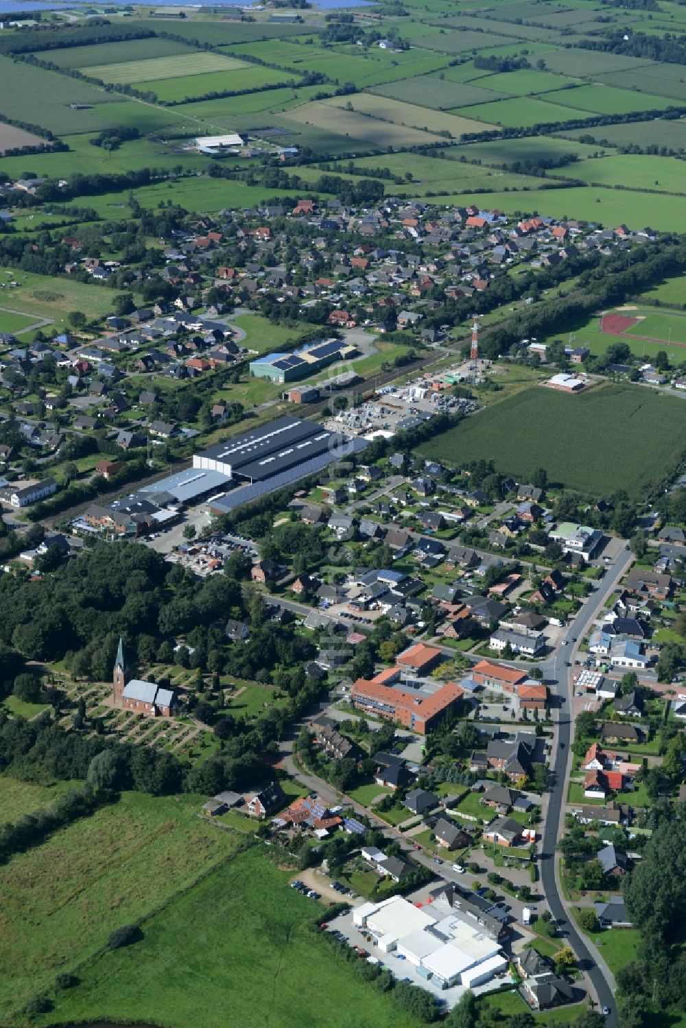 Luftaufnahme Eggebek - Gewerbegebiet in Eggebek im Bundesland Schleswig-Holstein