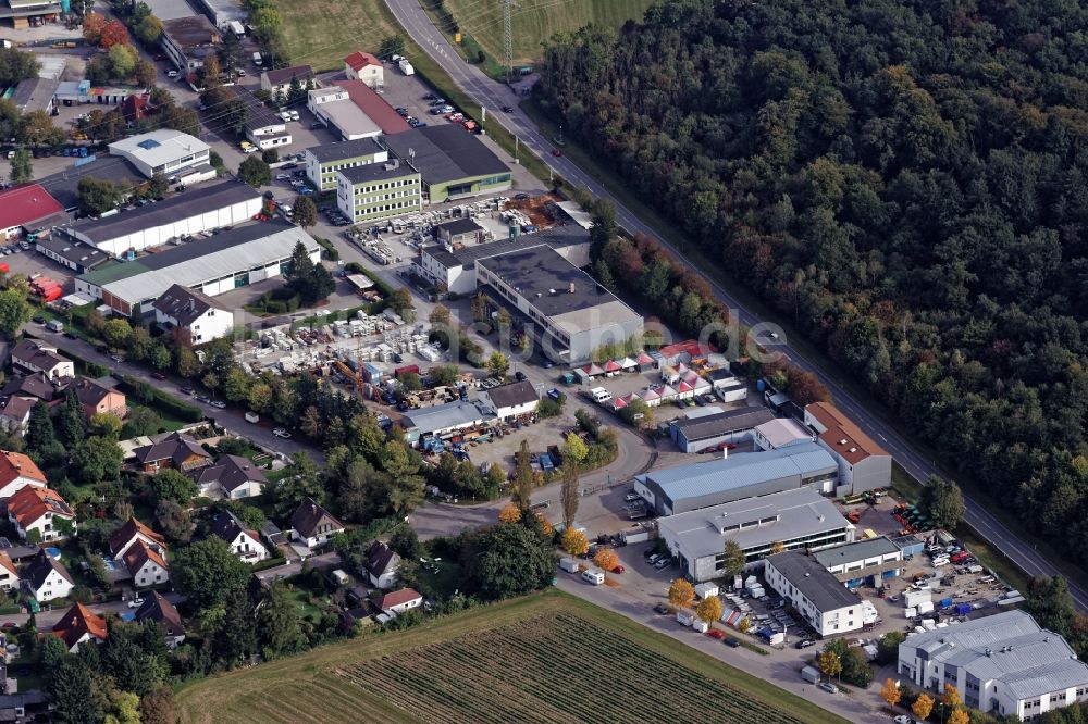 Luftbild Neuried - Gewerbegebiet an der Eichenstraße in Neuried im Bundesland Bayern