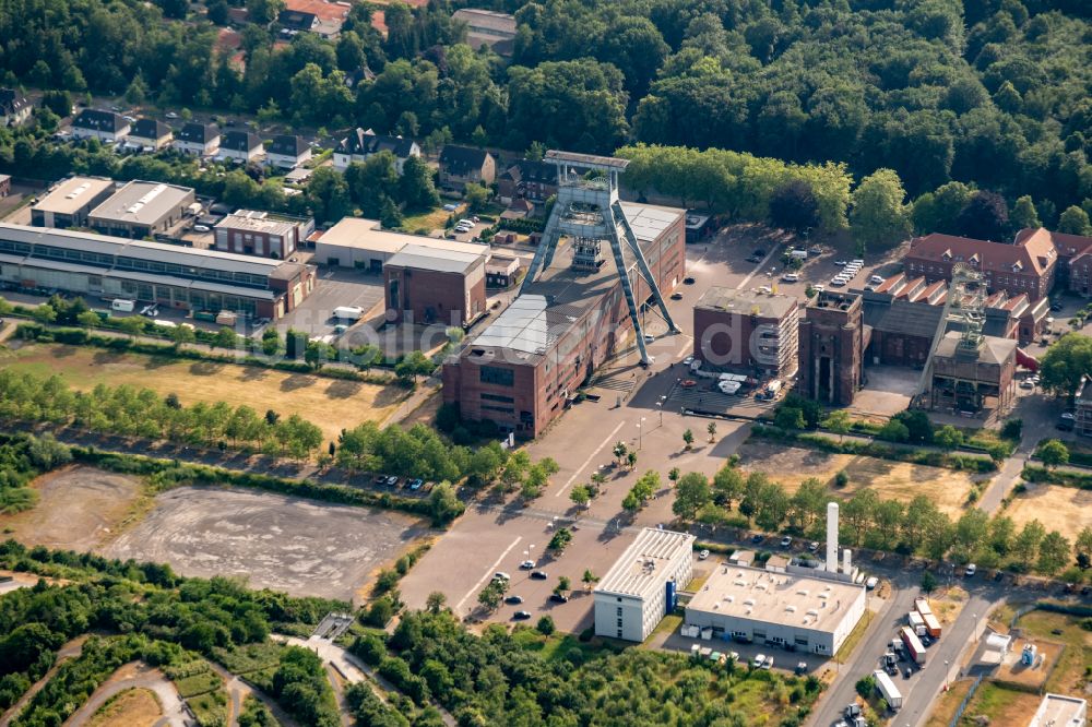 Luftbild Herten - Gewerbegebiet entlang der Ewaldstraße auf dem Gelände der ehemaligen Zeche Ewald in Herten im Bundesland Nordrhein-Westfalen