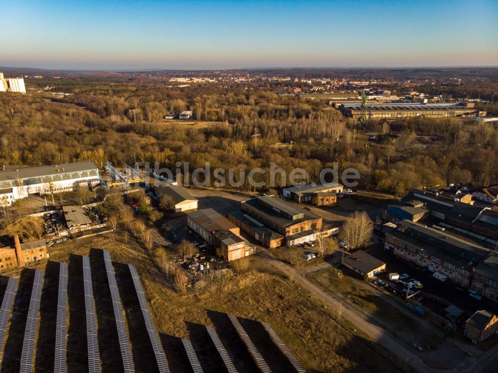 Eberswalde aus der Vogelperspektive: Gewerbegebiet Finow Industriepark in Eberswalde im Bundesland Brandenburg, Deutschland