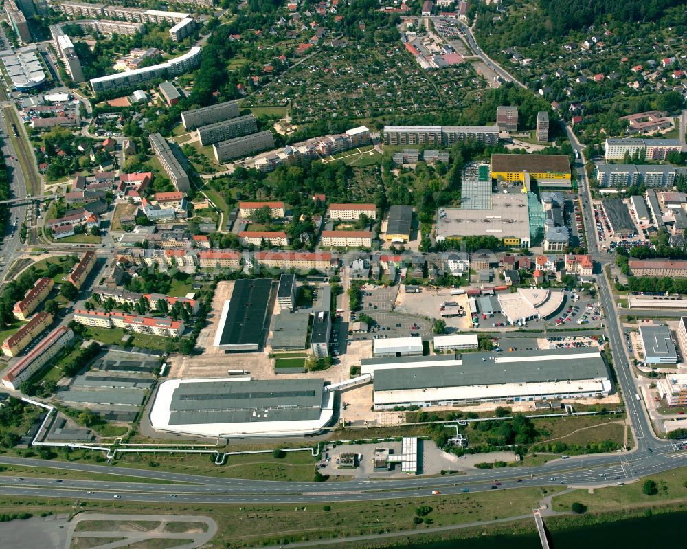 Luftaufnahme Gera - Gewerbegebiet in Gera im Bundesland Thüringen, Deutschland
