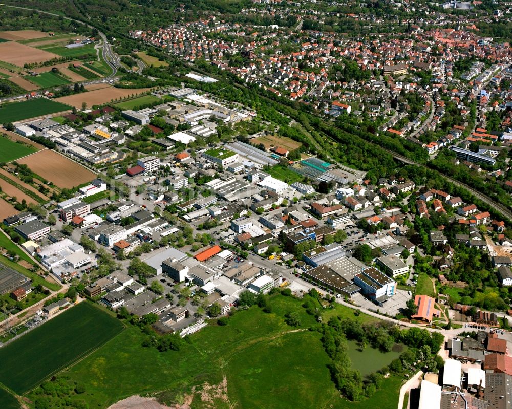 Luftaufnahme Waiblingen - Gewerbegebiet Gewerbegebiet Ameisenbühl in Waiblingen im Bundesland Baden-Württemberg, Deutschland