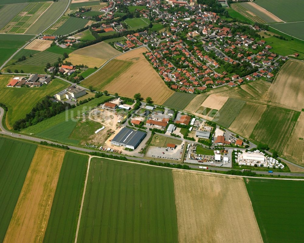 Luftaufnahme Rotham - Gewerbegebiet Gewerbegebiet Rotham II in Rotham im Bundesland Bayern, Deutschland