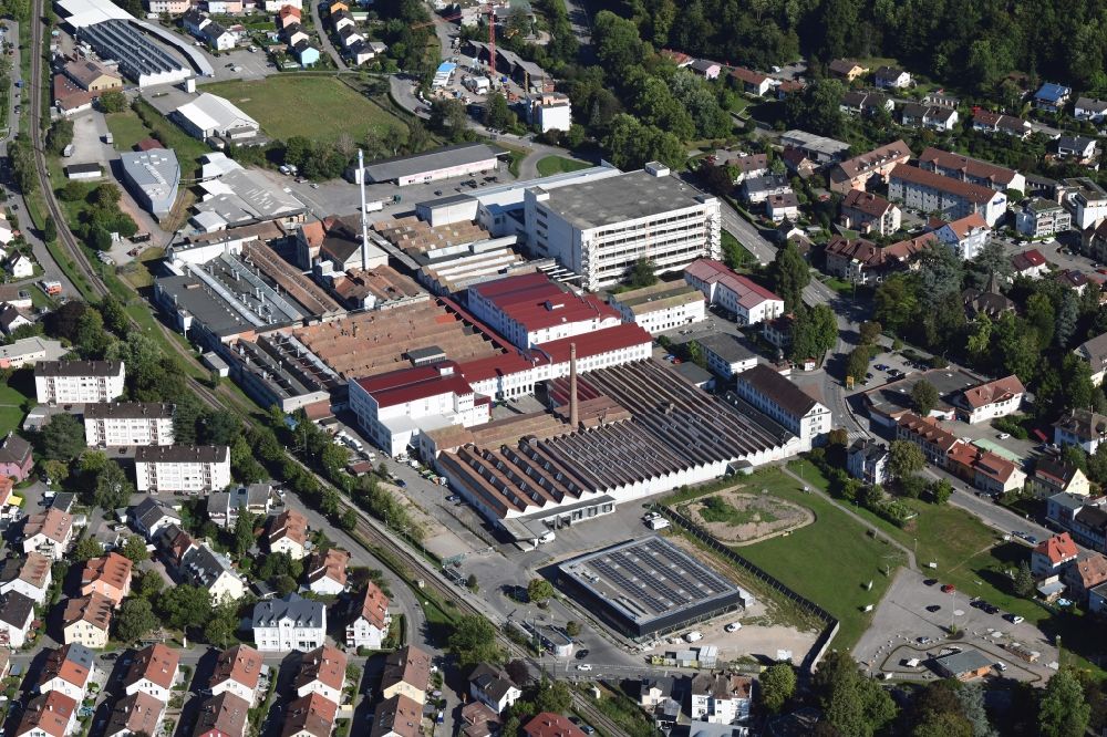 Luftaufnahme Lörrach - Gewerbegebiet und Gewerbepark Brombach im Ortsteil Brombach in Lörrach im Bundesland Baden-Württemberg, Deutschland