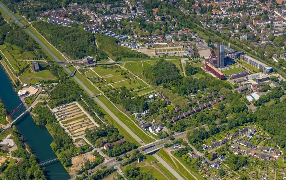 Luftaufnahme Gelsenkirchen - Gewerbegebiet GEWERBEPARK NORDSTERN in Gelsenkirchen im Bundesland Nordrhein-Westfalen, Deutschland