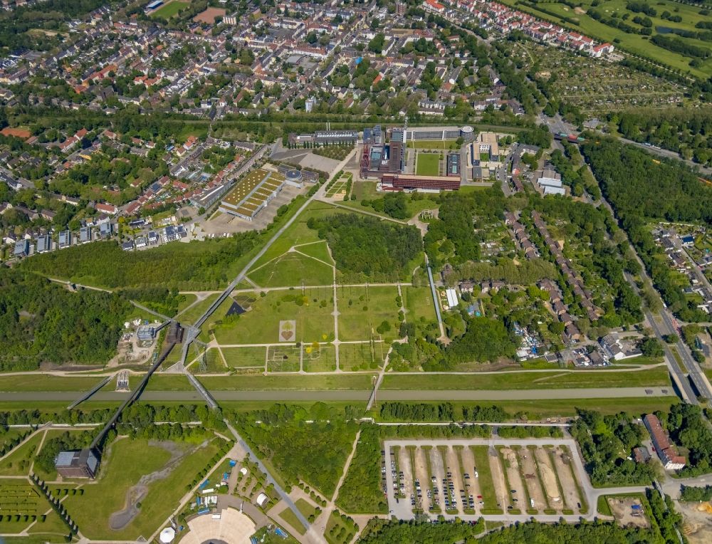Luftaufnahme Gelsenkirchen - Gewerbegebiet GEWERBEPARK NORDSTERN in Gelsenkirchen im Bundesland Nordrhein-Westfalen, Deutschland