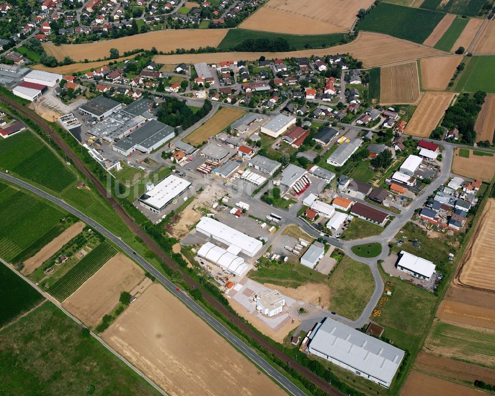 Luftaufnahme Gundelsheim - Gewerbegebiet an der Gottlieb-Daimler-Straße in Gundelsheim im Bundesland Baden-Württemberg, Deutschland