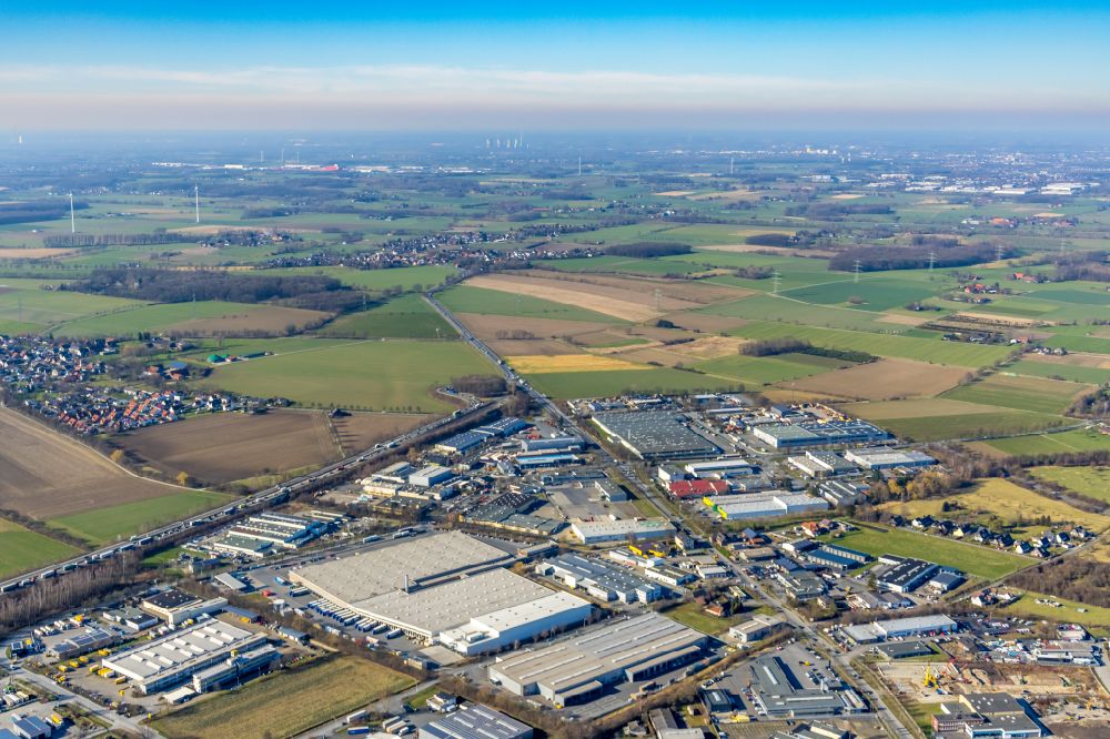 Luftbild Werl - Gewerbegebiet Hammer Straße in Werl im Bundesland Nordrhein-Westfalen, Deutschland