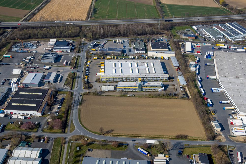 Luftaufnahme Werl - Gewerbegebiet Hammer Straße in Werl im Bundesland Nordrhein-Westfalen, Deutschland