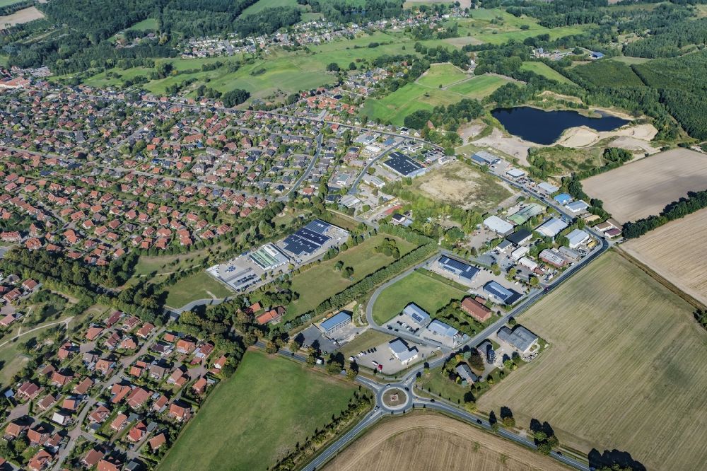 Luftbild Harsefeld - Gewerbegebiet in Harsefeld im Bundesland Niedersachsen, Deutschland