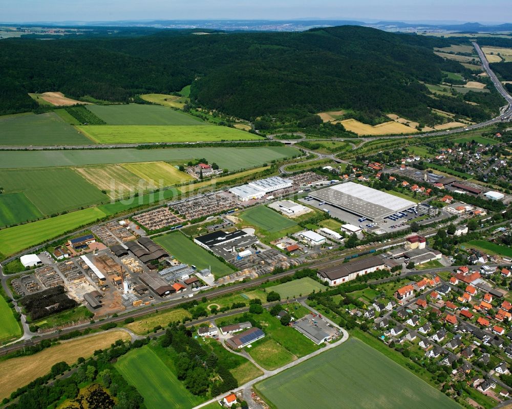 Luftbild Hedemünden - Gewerbegebiet in Hedemünden im Bundesland Niedersachsen, Deutschland