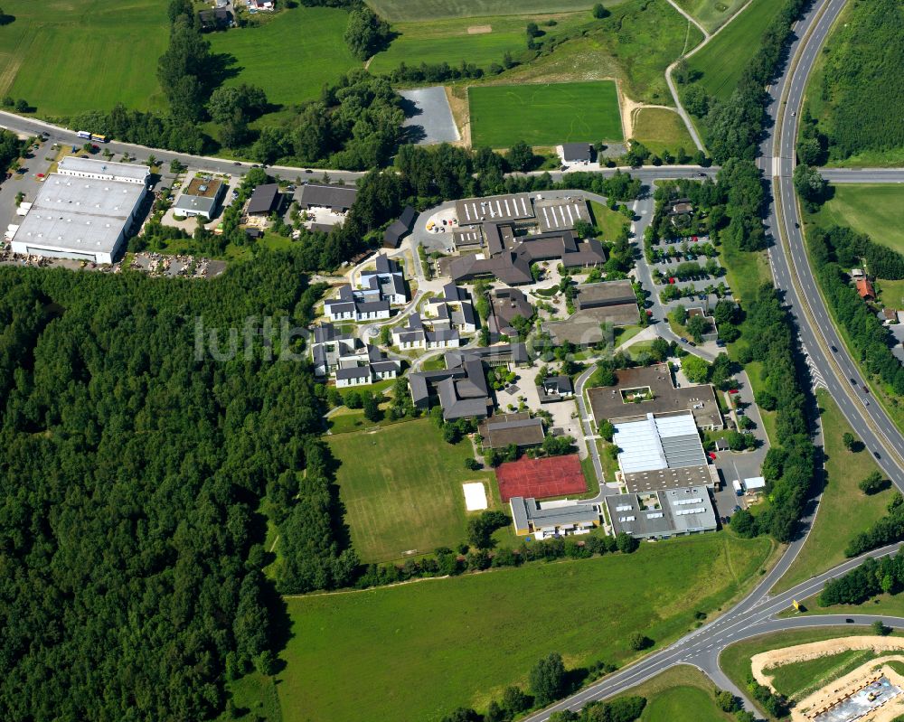 Luftaufnahme Hof - Gewerbegebiet in Hof im Bundesland Bayern, Deutschland