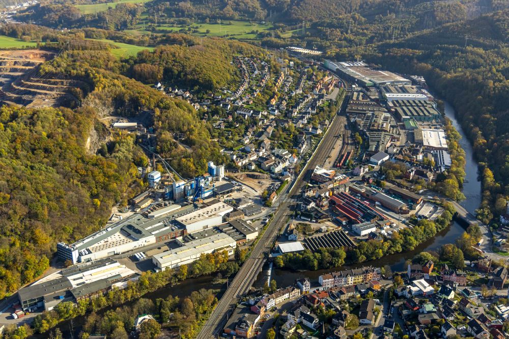 Luftbild Hohenlimburg - Gewerbegebiet in Hohenlimburg im Bundesland Nordrhein-Westfalen, Deutschland