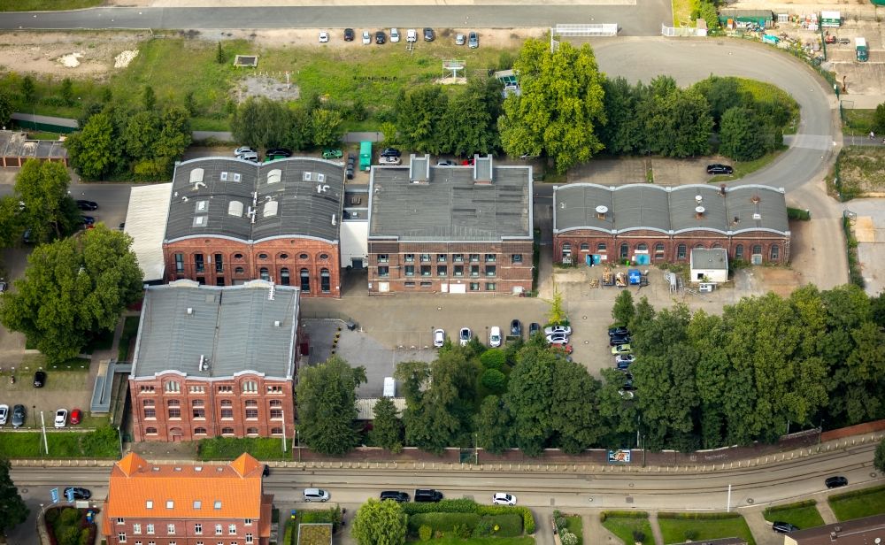 Luftaufnahme Essen - Gewerbegebiet an der Katernberger Straße in Essen im Bundesland Nordrhein-Westfalen - NRW, Deutschland