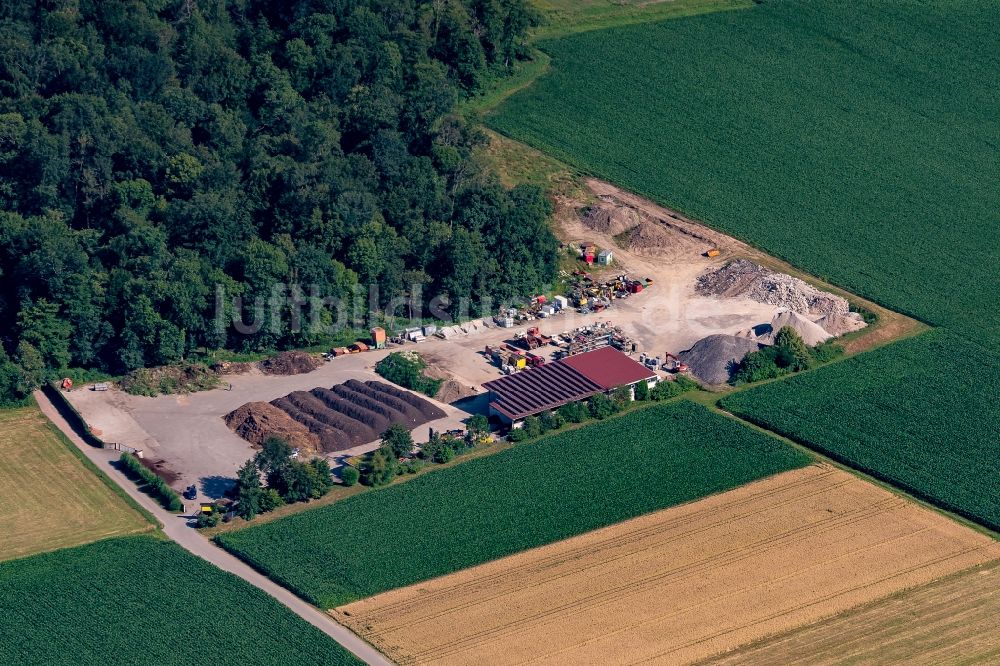 Luftaufnahme Schwanau - Gewerbegebiet Kompostieranlage Wittenweier in Schwanau im Bundesland Baden-Württemberg, Deutschland